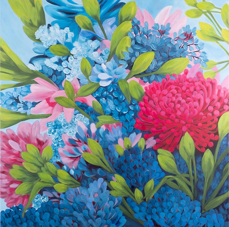colorful floral painting by Andrea Robinson