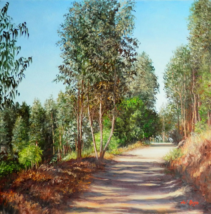 Eucalyptus, oil on canvas, 27'' x 27''