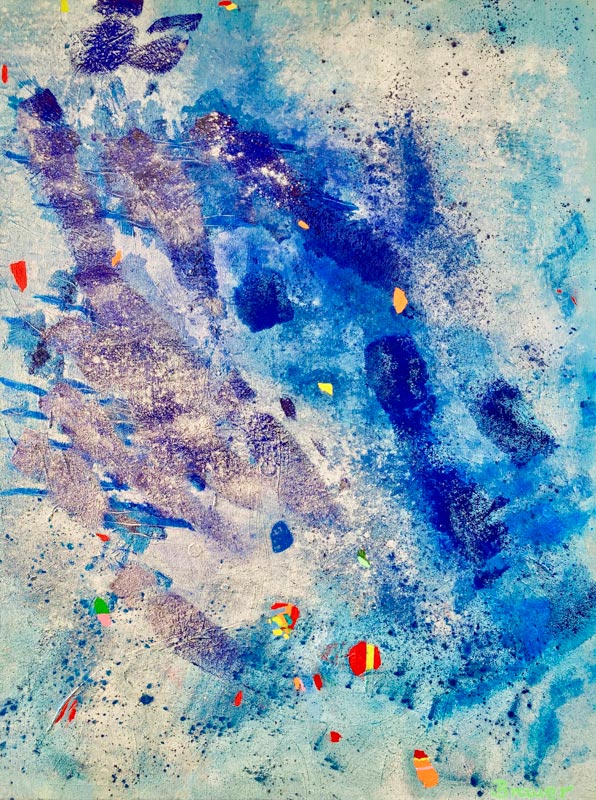 Summer Rain Meditation, oil on canvas, 40" x 30"