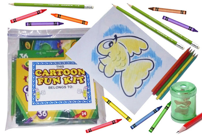 Drawn To Help gives the kids fun art instruction books and a free bag of art supplies. Everything included is nontoxic and latex-free, because some pediatric patients can have reactions to certain products due to their treatments.