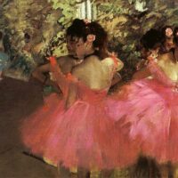 Edgar Degas-Dancers in Pink c. 1885