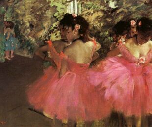 Edgar Degas-Dancers in Pink c. 1885