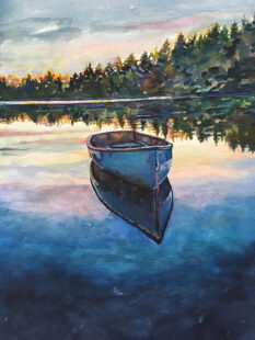 Serenity, Watercolor, 16"x12.5" by Elizabeth S. Palmer