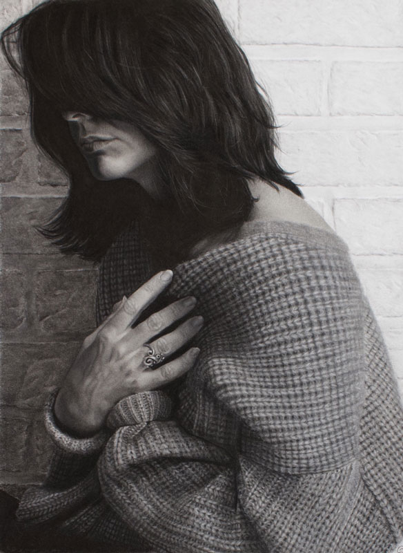 Gwen_Roberts-Double A- sanded charcoal and pastel on paper 18 x 23 inches
