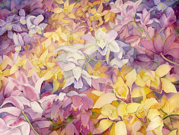 floral watercolor painting by Melanie Pruitt