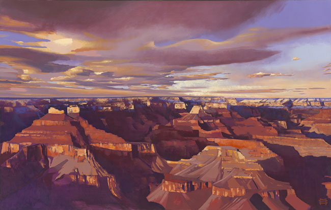Grand Canyon Panorama, oil on canvas, 70" x 110"