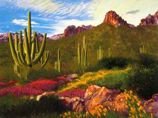 Arizona, acrylic on canvas, 30″ x 40″. by Michael Stoyanov