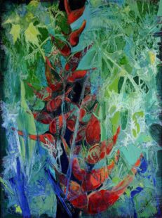 The Rainforest beckons, Acrylic, 24"h x 18"w by Nimi Trehan