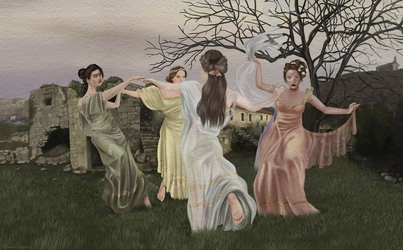 The Forgotten Women of the Nikšić RuinsPaintings, 63" x 39..4" by Romeo Varga